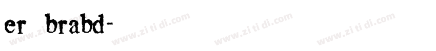 er brabd字体转换